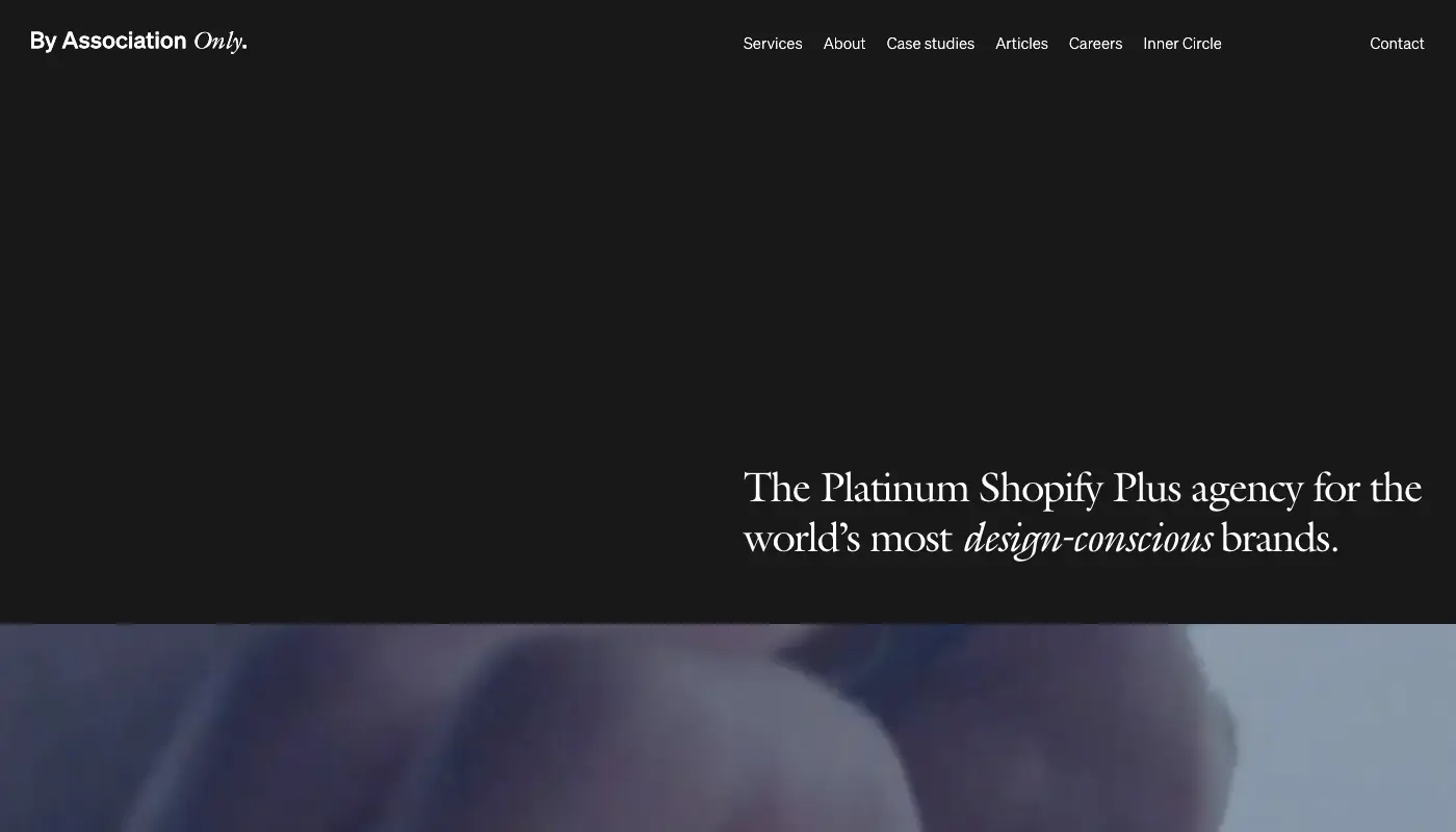 The By Association Only homepage as it appeared on 7 August 2026