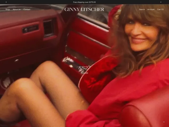 The Ginny Litscher storefront, a bespoke Shopify build